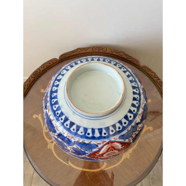 Japanese Imari Porcelain Punch Bowl For Sale In Phoenix - Image 6 of 9