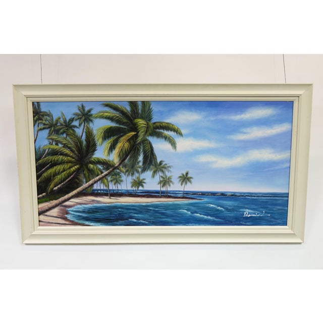 Realism Early 20th Century Oceanscape Oil on Canvas Signed Original, Framed For Sale - Image 3 of 10