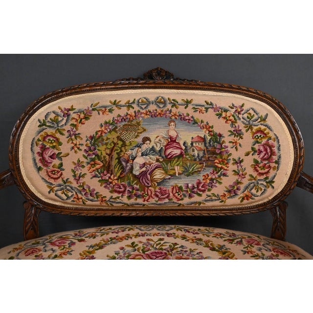 Louis XVI Stained Beechwood Sofa, 1920 For Sale - Image 6 of 18