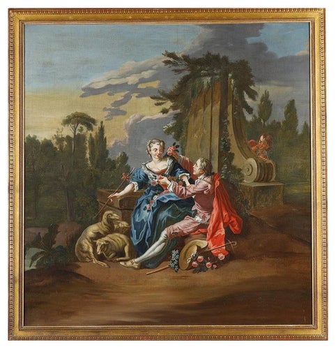 After François Boucher, The Gallant Pastor, 19th Century, Oil