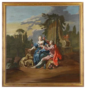After François Boucher, The Gallant Pastor, 19th Century, Oil