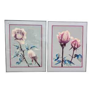 1990s Original Signed Numbered Catherine O'Connor "Fresh Cuts I" and "Fresh Cuts Ii" Framed Prints - Set of 2