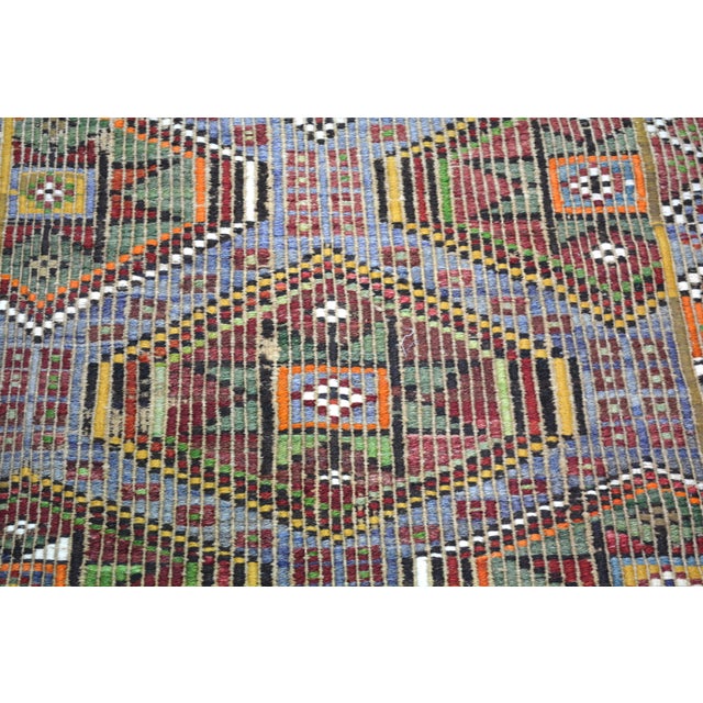 Turkish Vintage Turkish Professional Hand Knotted Wool Kilim, 2'8x4'5 For Sale - Image 3 of 3