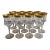 Set of 12 Art Deco Gold Encrusted Rim Crystal Wine Stems Goblets For Sale