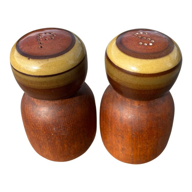 1970s Denby Salt and Pepper Shakers- a Pair For Sale