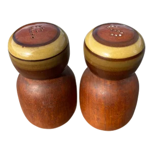 1970s Denby Salt and Pepper Shakers- a Pair