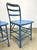 Early 20th Century Antique Industrial Steel & Oak Chairs by Angle Steel Stool Co / K M Supply Company in Vivid Blue For Sale - Image 5 of 12