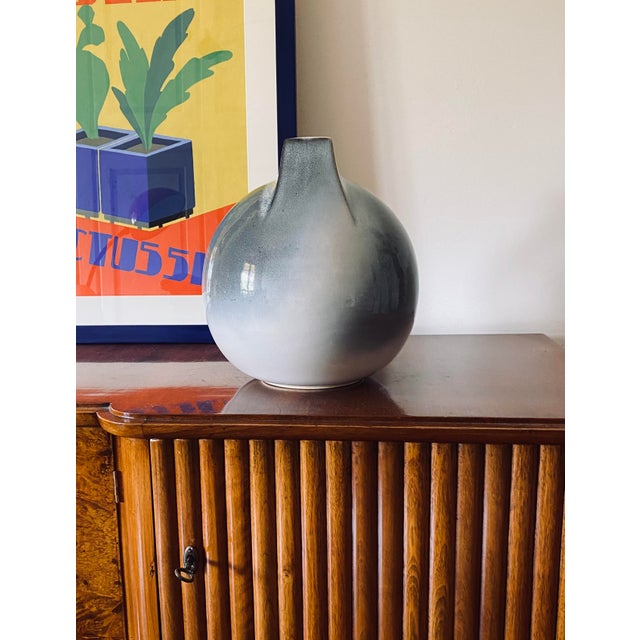 Mid-Century Modern Spherical Gres Vase, Franco Bucci Italy Ca. 1970 For Sale - Image 10 of 12
