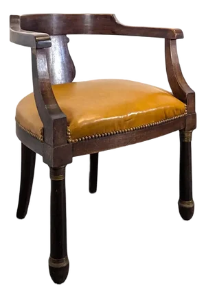 Empire Style Armchair in Mahogany Veneer