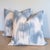 Transitional Pierre Frey Le Grandiere in Dauphin Blue Flamed Ikat 22" Pillows - a Pair For Sale - Image 3 of 5