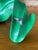 Green Vintage Sculptural Green Leaf Form Metal Centerpiece Bowl With Découpage Appliqué For Sale - Image 8 of 12