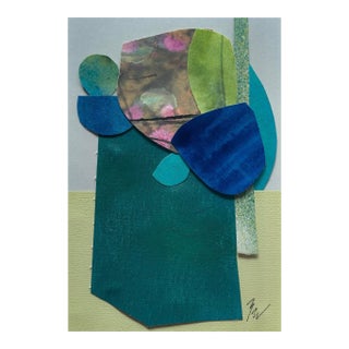 "Petal 2" Original Mixed-Media Collage on Paper by Zac Woodiel For Sale