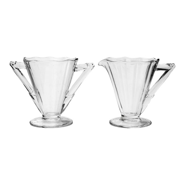 Mid 20th Century Cambridge Sugar & Creamer Set of 2 For Sale