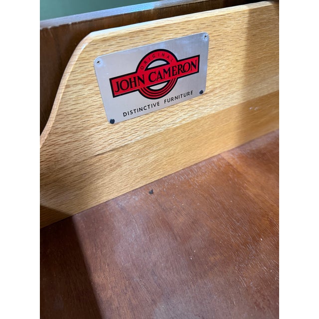 Mid-Century Modern Vintage John Cameron Mid-Century Modern Highboy Dresser / Gentleman’s Chest For Sale - Image 3 of 9