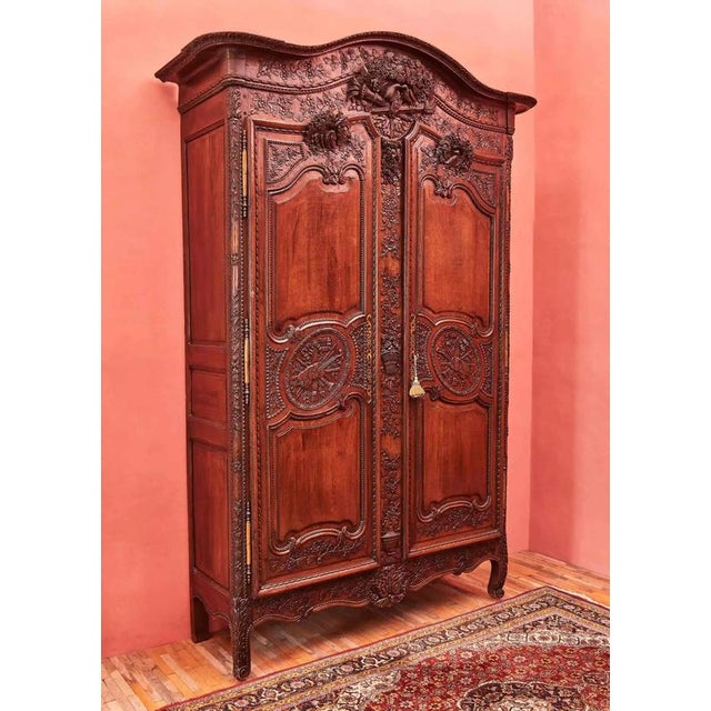 18th Century Wedding Cabinet with Musical Motifs For Sale - Image 6 of 14
