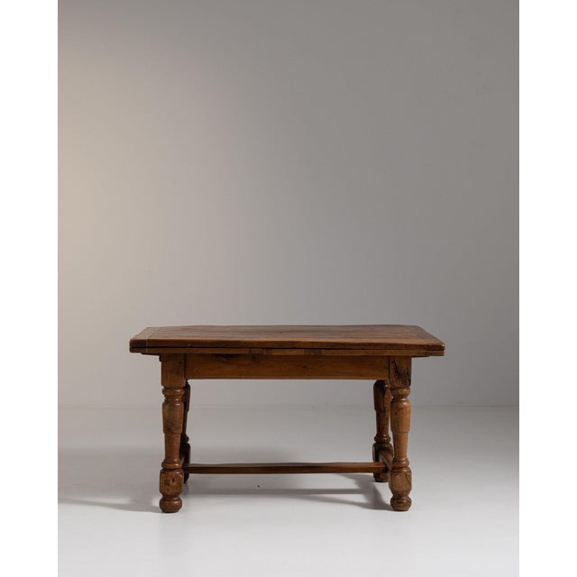 20th Century France Weathered Honey Oak Oak Drop-Leaf Farmhouse Table For Sale - Image 4 of 11