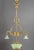 Jugendstil Adjustable Floral Chandelier with Opaline Glass Shades, 1910 For Sale - Image 3 of 18