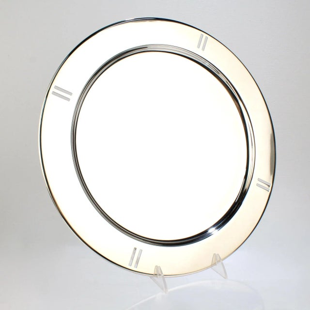 Modern Large Silver Plate Charger or Tray by Richard Meier for Swid Powell For Sale - Image 3 of 11