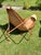 1960s Set of Hand-Crafted Leather Butterfly Chair and Ottoman with Traditional Elephant Embossing For Sale - Image 5 of 7