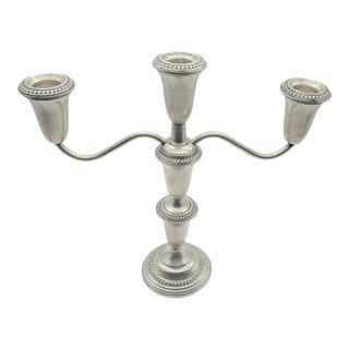 Empire Sterling Silver Candelabra For Sale