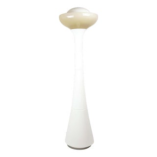 Olive Green and White Murano Glass Floor Lamp by Carlo Nason for Selenova, 1960s For Sale
