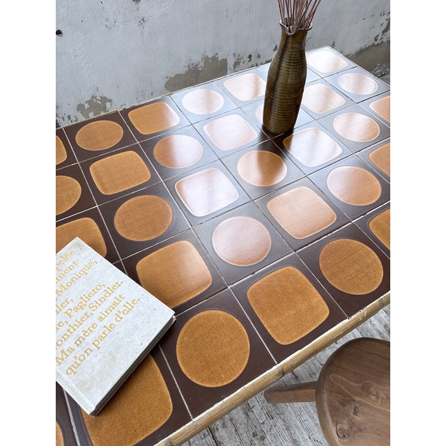 Rattan Ceramic Table, 1950s For Sale - Image 15 of 18