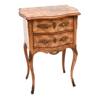 Antique French Burr Walnut Chest of Drawers, 1880 For Sale
