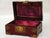 Vintage Chinese Rosewood Jewelry Box With Brass Fittings and Carved Jade Inlay For Sale - Image 4 of 7