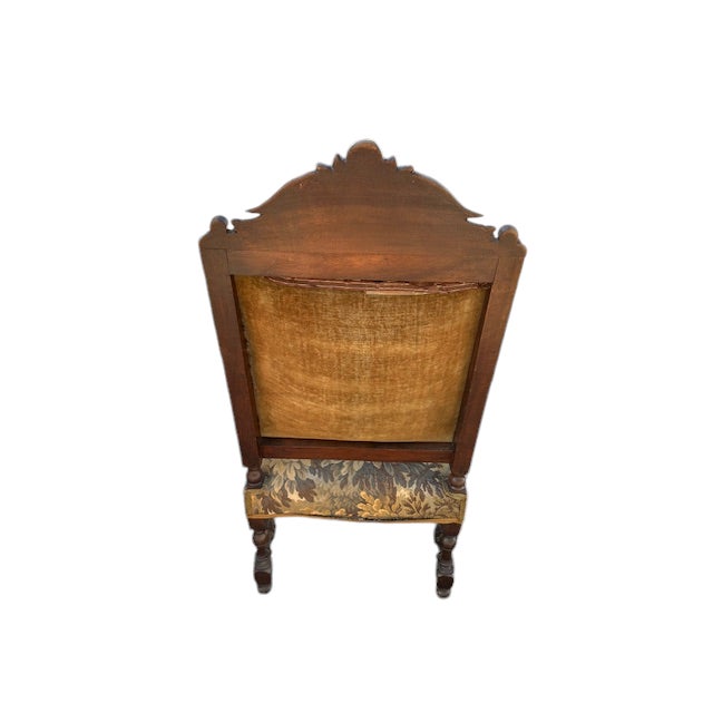 19th Century Pair of Walnut French Carved Arm Chairs For Sale - Image 12 of 12