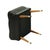 Vintage Black Ottoman with Conical Legs, 1960s For Sale - Image 4 of 11