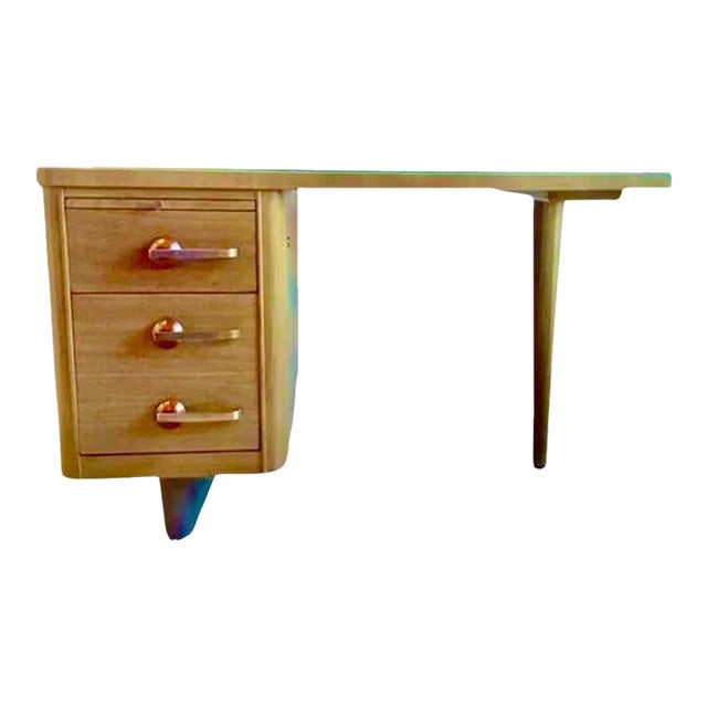 Mid 20th Century Streamline Moderne Style Desk For Sale