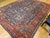 19th Century Persian Heriz Serapi Rug, Hand-Knotted Wool, Allover Geometric Pattern, Blue & Red, 8x11 For Sale In Chicago - Image 6 of 18