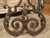Metal Pair of Decorative French 1940s Wrought Iron and Tole Fireplace Chenets For Sale - Image 7 of 18