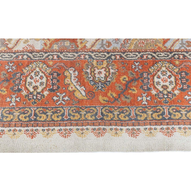 This stunning antique English Wilton rug from the early 1900s showcases the meticulous craftsmanship and refined...