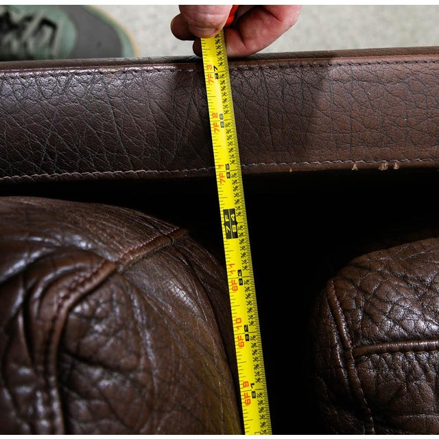 1960s Mid Century Danish Modern Sofa Sectional Attributed to Georg Brown Thams Brown Leather Couch L For Sale - Image 10 of 10