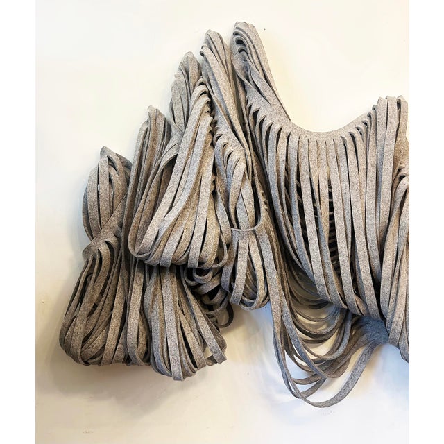 Bianca Pratorius Soft Felt Wall Sculpture Titled "Folding Turns" Signed 2016 Offered for sale is an original Biana...