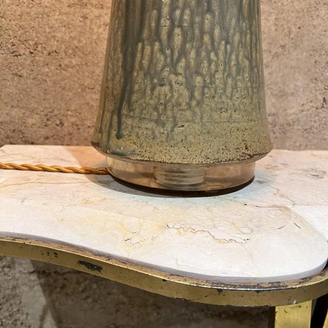 Art Nouveau Vintage Ceramic Table Lamp For Sale - Image 4 of 12