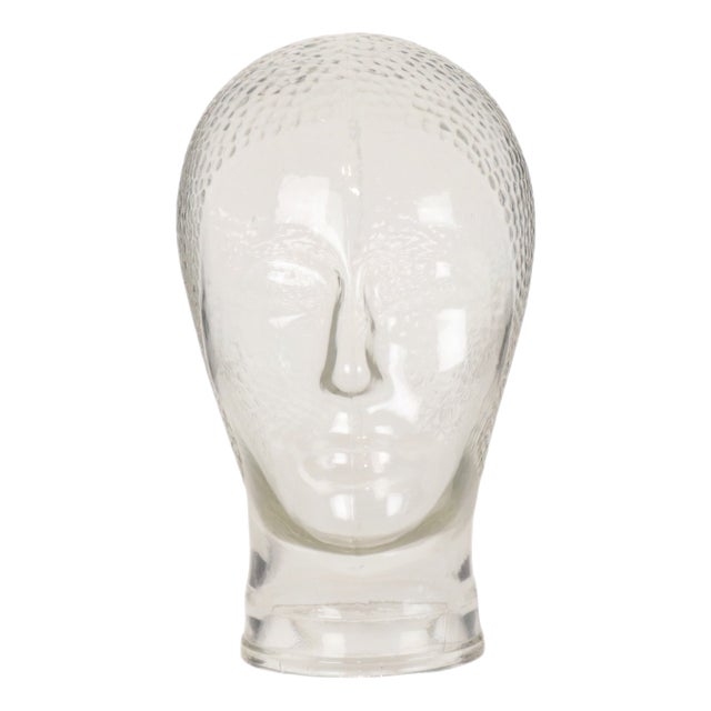 Vintage Militaria Glass Shop Display Head, 1960s For Sale