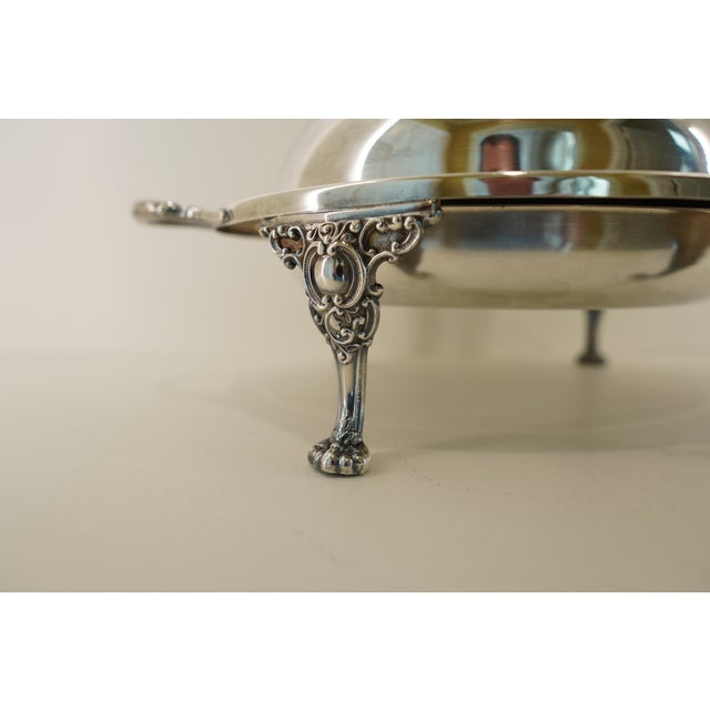 Vintage Silverplate Roll-Top Dome Serving Dish For Sale - Image 14 of 18