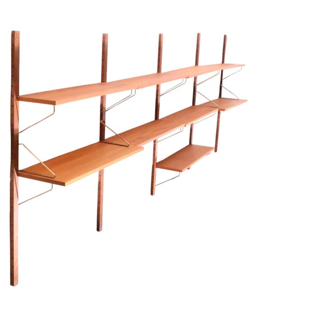 Mid Century Danish Modern Wall Shelf Unit After Cadovius C. 1950/60's For Sale - Image 9 of 18