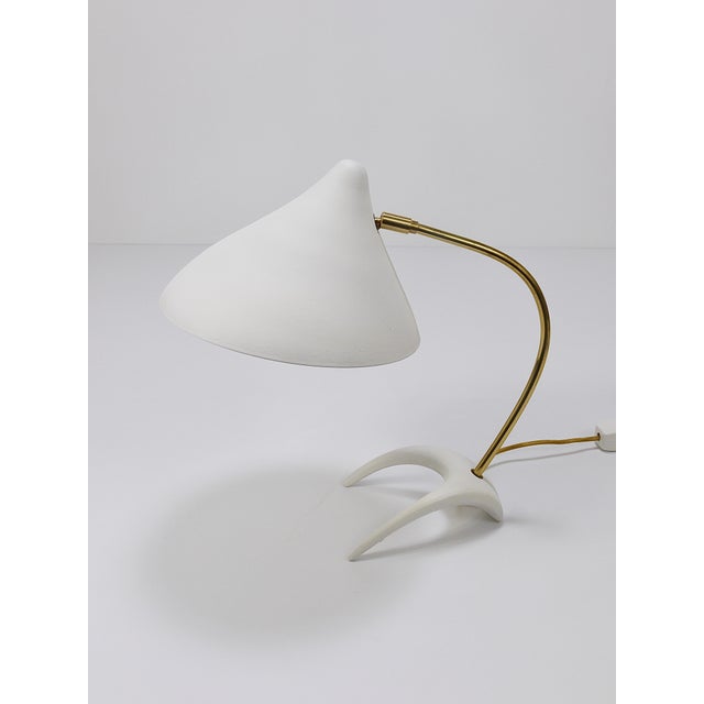 Mid-Century White Brass Table Lamp attributed to Karl-Heinz Kinsky for Cosack, 1950s For Sale - Image 12 of 18