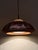 Mid-Century Modern Pendant Lamp in Brown Fabric, Wood and Glass from Doria Leuchten, Germany, 1970s For Sale - Image 17 of 18