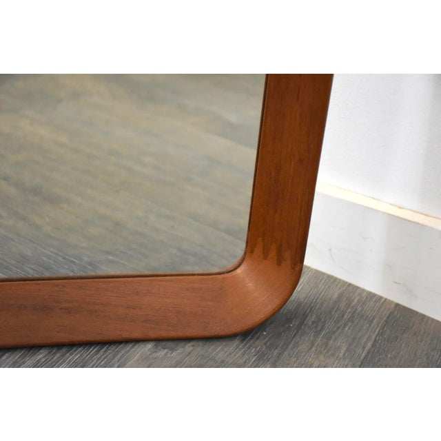 Mid-Century Modern Danish Modern Style Teak Mirror For Sale - Image 3 of 5
