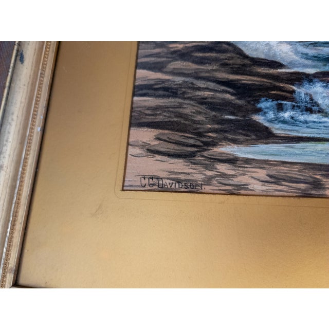 Early 20th Century Luminist Watercolor Seascape Painting by Charles Grant Davidson For Sale - Image 12 of 15