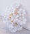 Vintage Murano glass chandelier full of white flowers. The chandelier has 3 light points with E14 connection, possible to...