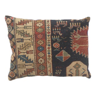 Vintage Caucasian Rug Pillow, 01'01 X 01'06 For Sale