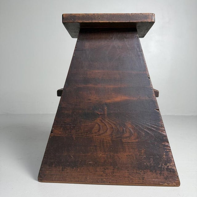 Japanese Minimalist Wooden Fumidai Step Stool, 1910s For Sale - Image 9 of 11