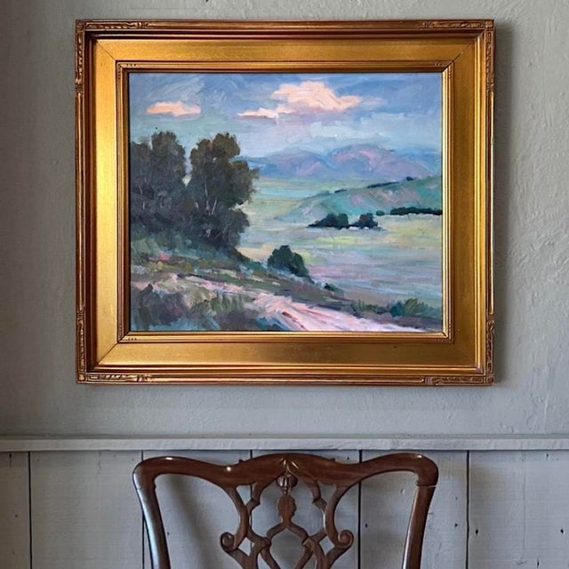 South Pasadena San Gabriel Mountains Plein Air Painting by Paul Casebeer, 1980's For Sale - Image 10 of 12