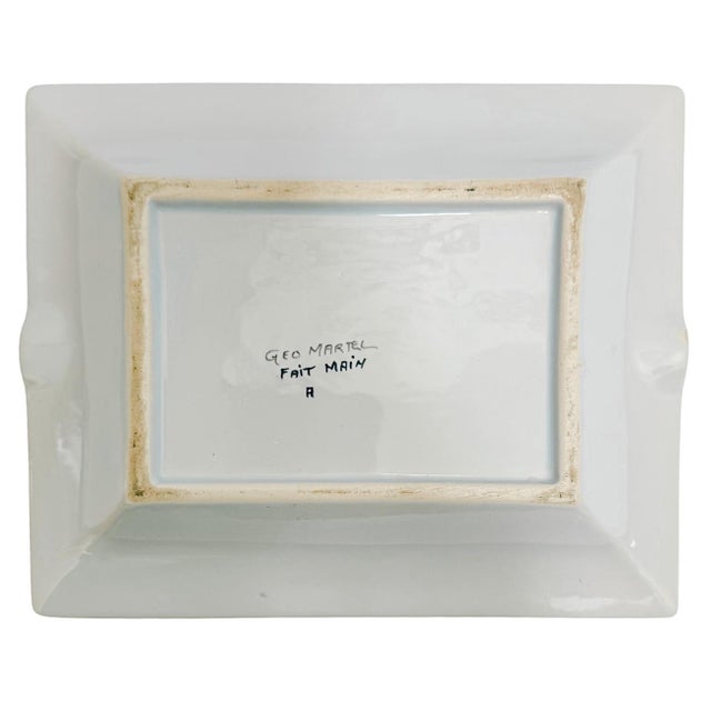 Early 20th Century French Ashtray "La Nation" by Georges Martel Desvres For Sale - Image 4 of 4