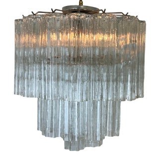 Italian Tronchi Chandelier Zuccheri Venini Murano Camer For Sale